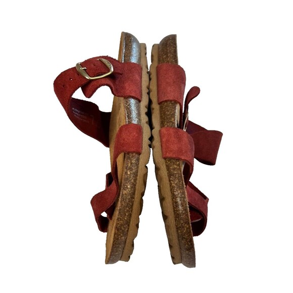 Yokono Womens Strappy Suede Sandals Cayenne Orange Size 7.5 Made In Spain - Picture 9 of 14